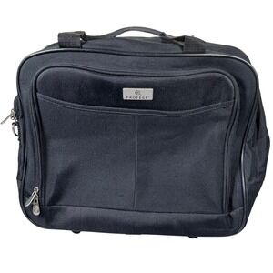 Protege Rolling Travel Carry On Laptop Bag Black Wheeled Luggage Telescopic